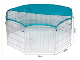 Wire Pet Playpen with waterproof polyester cloth 8 panels size 63x 60cm 06-0114 gmtpetproducts.com
