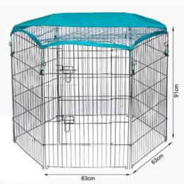 Outdoor Wire Pet Playpen with Waterproof Cloth Folable Metal Dog Playpen 63x 91cm 06-0116 gmtpetproducts.com