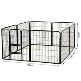 80cm Large Custom Pet Wire Playpen Outdoor Dog Kennel Metal Dog Fence 06-0125 gmtpetproducts.com
