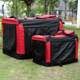 Foldable Large Dog Travel Bag 600D Oxford Cloth Outdoor Pet Carrier Bag in Red gmtpetproducts.com