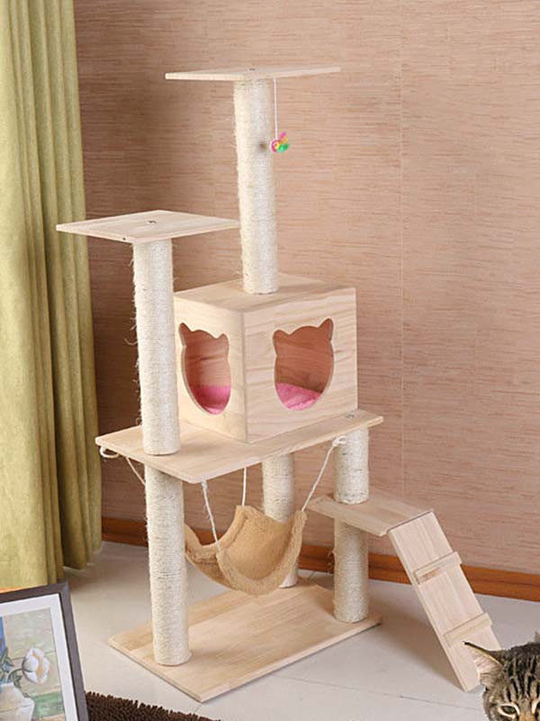 Árvore de madeira para gatos OEM – sala para gatos com estrutura de escalada para gatos 06-1160 gmtpetproducts.com