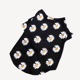 Newest Custom Print Logo Small Daisies Pet T-shirt Luxury Dog Clothes gmtpetproducts.com