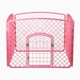 Custom outdoor pp plastic 4 panels portable pet carrier playpens indoor small puppy cage fence cat dog playpen for dogs gmtpetproducts.com
