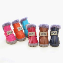 Pet Plus Velvet Puppy Shoes Warm Foot Covers Ugg Bootss gmtpetproducts.com
