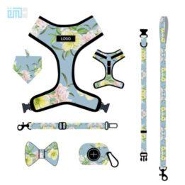 Pet harness factory new dog leash vest-style printed dog harness set small and medium-sized dog leash 109-0014 gmtpetproducts.com