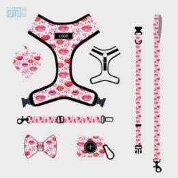 Pet harness factory new dog leash vest-style printed dog harness set small and medium-sized dog leash 109-0016 gmtpetproducts.com