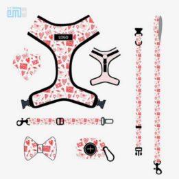 Pet harness factory new dog leash vest-style printed dog harness set small and medium-sized dog leash 109-0017 gmtpetproducts.com