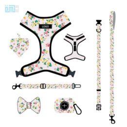 Pet harness factory new dog leash vest-style printed dog harness set small and medium-sized dog leash 109-0028 gmtpetproducts.com