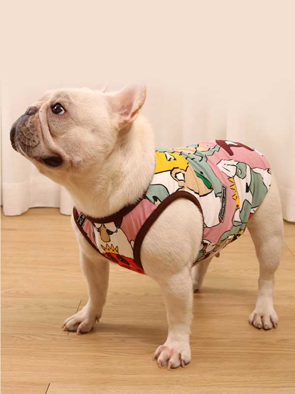 GMTPET французский весенне-летний тонкий жилет для собак, хлопковый жилет с рисунком толстой собаки, бульдога, мопса, 107-222038 gmtpetproducts.com