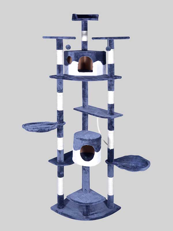 OEM Wholesale High Quality Pet Manufacturer Stock Luxury Cat Tower Cat Scratcher Tree 06-0002 gmtpetproducts.com