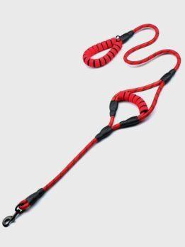 Manufacturers direct Outdoor dog leash Nylon rope Double handle dog leash