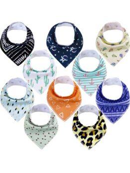 Autumn and winter baby drool napkin triangle napkin cotton printed baby eating bib baby products 118-37009 gmtpetproducts.com