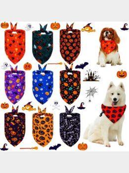 Halloween pet drool towel cat and dog scarf triangle towel pet supplies 118-37017 gmtpetproducts.com