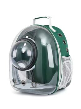 Transparent green pet cat backpack with hood 103-45035 gmtpetproducts.com