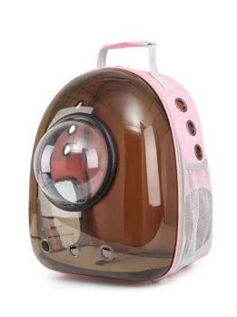 Brown pet cat backpack with hood 103-45039 gmtpetproducts.com