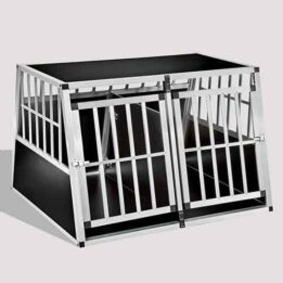 Aluminum Dog cage Large Double Door Dog cage 75a 104 06-0777 gmtpetproducts.com