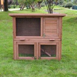 Wholesale Large Wooden Rabbit Cage Outdoor Two Layers Pet House 145x 45x 84cm 08-0027 gmtpetproducts.com