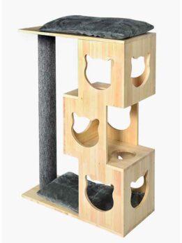 OEM new design natur wood house cat tree