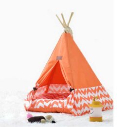 Tent Pet Travel: Cheap Dog Folding Tent Wave Stitching Cotton Canvas House 06-0942 gmtpetproducts.com