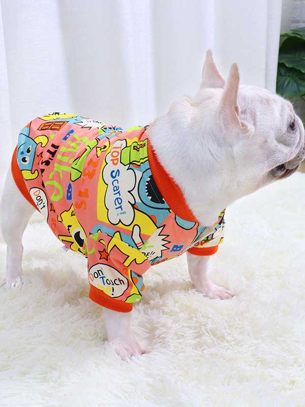 GMTPET Cartoon Pug Dog Bulldog Fat Dog Thickened Winter Warm Open Buckle With Elastic Method Fighting Autumn and Winter Plus Velvet Sweater 107-222036 gmtpetproducts.com