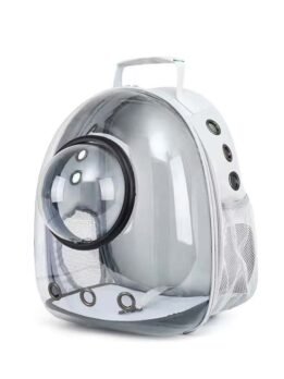Transparent gray pet cat backpack with hood 103-45030 gmtpetproducts.com