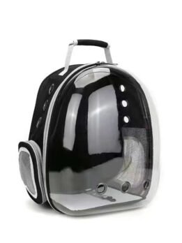 Transparent black pet cat backpack with side opening 103-45051 gmtpetproducts.com