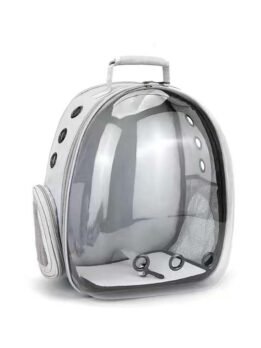 Transparent gray pet cat backpack with side opening 103-45054 gmtpetproducts.com
