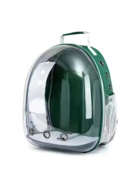 Transparent green pet cat backpack with side opening 103-45057 gmtpetproducts.com