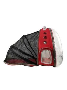 Red transparent pet bag space capsule pet backpack 103-45071 gmtpetproducts.com