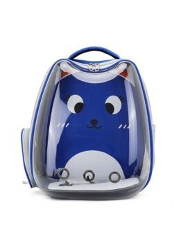 Wholesale OEM Blue Transparent Breathable Cat Backpack Pet Bag 103-45084