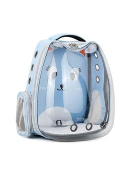 Light Blue Transparent Breathable Cat Backpack Pet Bag 103-45085 gmtpetproducts.com
