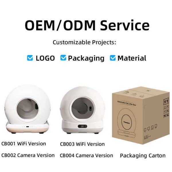 OEM Cat Litter Box Self Cleaning Smart Cat Litter Box Toilet Robot APP Control 72L Large Automatic Cat Litter Box Self-cleaning 116-5902 - 图片 4