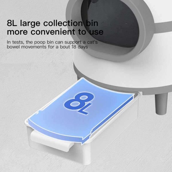 Wholesale Custom Intelligent APP Control Extra Large Pet Waste Disposal Automatic Self-Cleaning Smart Cat Toilet Litter Box For Cats 116-5910 - 图片 9