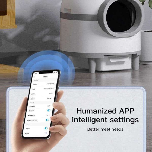 Wholesale Custom Intelligent APP Control Extra Large Pet Waste Disposal Automatic Self-Cleaning Smart Cat Toilet Litter Box For Cats 116-5910 - 图片 5